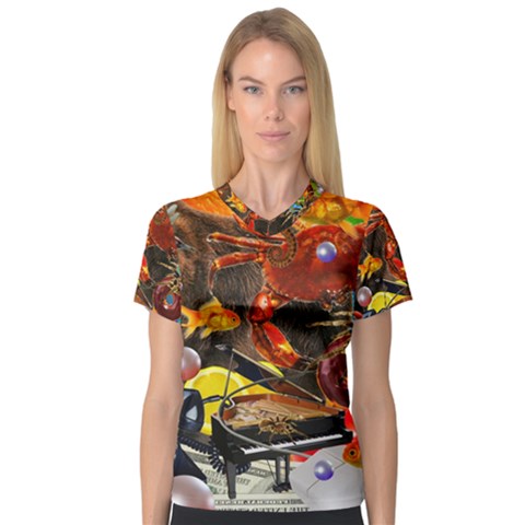 Through Space And Time 2 V-neck Sport Mesh Tee by impacteesstreetwearcollage