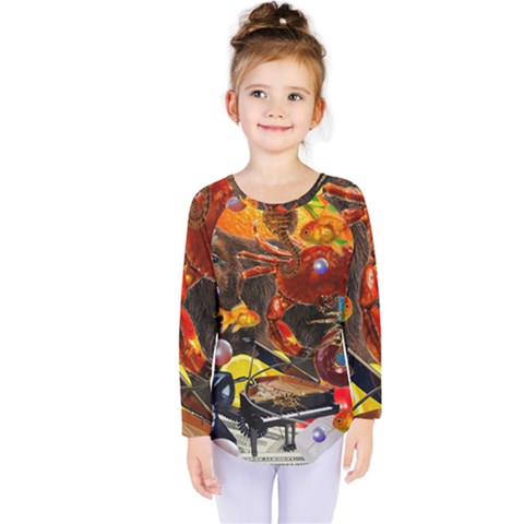 Through Space And Time 2 Kids  Long Sleeve Tee by impacteesstreetwearcollage