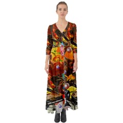 Through Space And Time 2 Button Up Boho Maxi Dress by impacteesstreetwearcollage