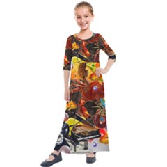 Through Space And Time 2 Kids  Quarter Sleeve Maxi Dress by impacteesstreetwearcollage