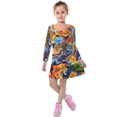 Journey Through Time Kids  Long Sleeve Velvet Dress by impacteesstreetwearcollage