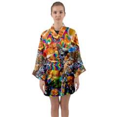 Journey Through Time Long Sleeve Satin Kimono by impacteesstreetwearcollage