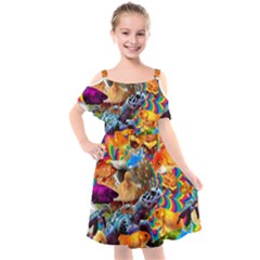 Journey Through Time Kids  Cut Out Shoulders Chiffon Dress by impacteesstreetwearcollage