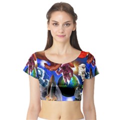 Riding The Storm Out 2 Short Sleeve Crop Top by impacteesstreetwearcollage