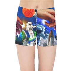 Riding The Storm Out 2 Kids  Sports Shorts by impacteesstreetwearcollage