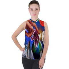 Riding The Storm Out 2 Mock Neck Chiffon Sleeveless Top by impacteesstreetwearcollage