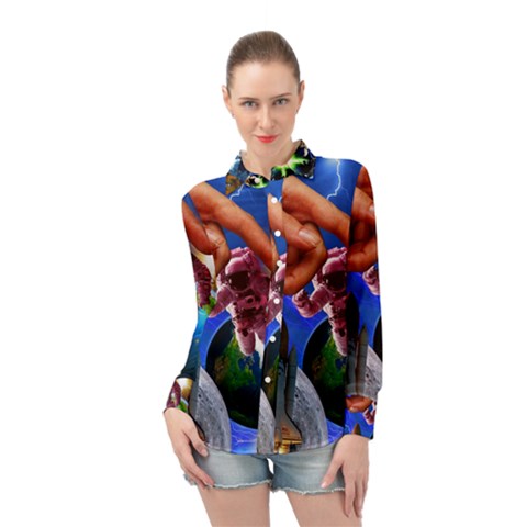 Riding The Storm Out 2 Long Sleeve Chiffon Shirt by impacteesstreetwearcollage