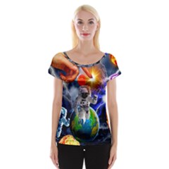 Riding The Storm Out Cap Sleeve Top by impacteesstreetwearcollage