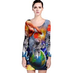 Riding The Storm Out Long Sleeve Velvet Bodycon Dress by impacteesstreetwearcollage