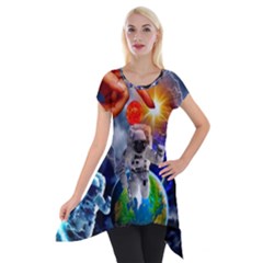 Riding The Storm Out Short Sleeve Side Drop Tunic by impacteesstreetwearcollage