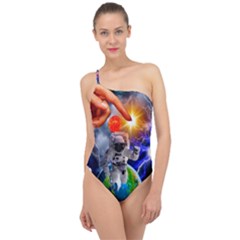 Riding The Storm Out Classic One Shoulder Swimsuit by impacteesstreetwearcollage