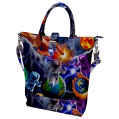 Riding The Storm Out Buckle Top Tote Bag by impacteesstreetwearcollage