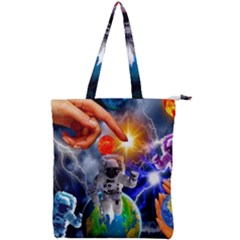 Riding The Storm Out Double Zip Up Tote Bag by impacteesstreetwearcollage