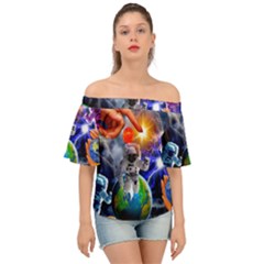 Riding The Storm Out Off Shoulder Short Sleeve Top by impacteesstreetwearcollage