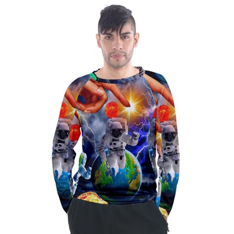 Riding The Storm Out Men s Long Sleeve Raglan Tee by impacteesstreetwearcollage