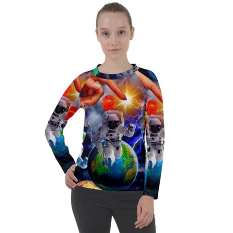 Riding The Storm Out Women s Long Sleeve Raglan Tee by impacteesstreetwearcollage