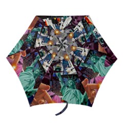 Journey Through Time Nyc Mini Folding Umbrellas by impacteesstreetwearcollage