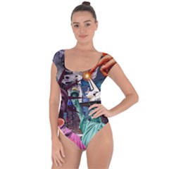 Journey Through Time Nyc Short Sleeve Leotard  by impacteesstreetwearcollage