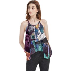 Journey Through Time Nyc Flowy Camisole Tank Top