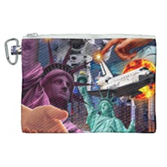 Journey Through Time Nyc Canvas Cosmetic Bag (xl) by impacteesstreetwearcollage