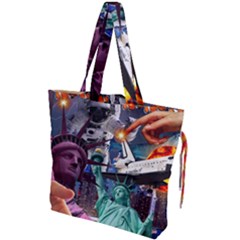 Journey Through Time Nyc Drawstring Tote Bag