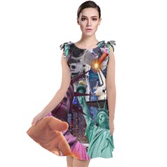 Journey Through Time Nyc Tie Up Tunic Dress by impacteesstreetwearcollage