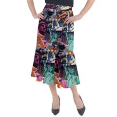 Journey Through Time Nyc Midi Mermaid Skirt by impacteesstreetwearcollage