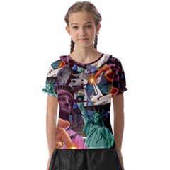 Journey Through Time Nyc Kids  Frill Chiffon Blouse by impacteesstreetwearcollage