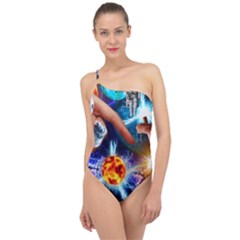 Journey To The Forbidden Zone Classic One Shoulder Swimsuit by impacteesstreetwearcollage