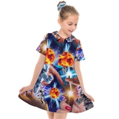 Journey To The Forbidden Zone Kids  Short Sleeve Shirt Dress