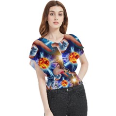 Journey To The Forbidden Zone Butterfly Chiffon Blouse