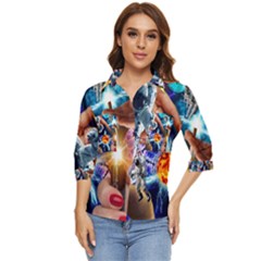 Journey To The Forbidden Zone Women s Quarter Sleeve Pocket Shirt