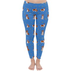 Cute Corgi Dogs Classic Winter Leggings by SychEva