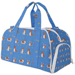 Cute Corgi Dogs Burner Gym Duffel Bag by SychEva