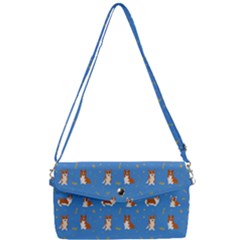 Cute Corgi Dogs Removable Strap Clutch Bag by SychEva