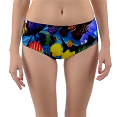 Ocean Deep Cropped Reversible Mid-waist Bikini Bottoms by impacteesstreetwearcollage