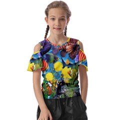 Ocean Deep Cropped Kids  Butterfly Cutout Tee by impacteesstreetwearcollage