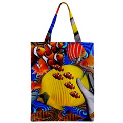 Swimming With The Fishes Zipper Classic Tote Bag by impacteesstreetwearcollage