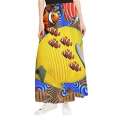 Swimming With The Fishes Maxi Chiffon Skirt by impacteesstreetwearcollage