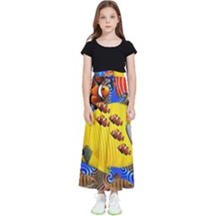 Swimming With The Fishes Kids  Flared Maxi Skirt