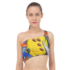 Swimming With The Fishes Spliced Up Bikini Top  by impacteesstreetwearcollage