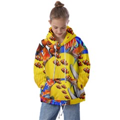 Swimming With The Fishes Kids  Oversized Hoodie