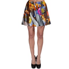 Outside The Window-swimming With Fishes Skater Skirt