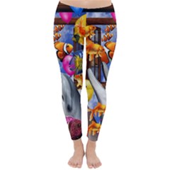 Outside The Window-swimming With Fishes Classic Winter Leggings