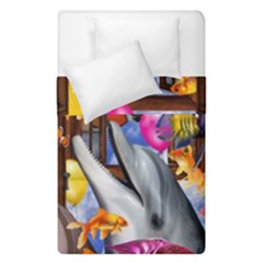 Outside The Window-swimming With Fishes Duvet Cover Double Side (Single Size)