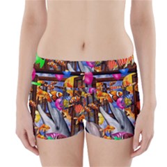 Outside The Window-swimming With Fishes Boyleg Bikini Wrap Bottoms