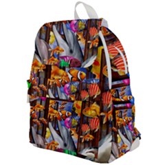 Outside The Window-swimming With Fishes Top Flap Backpack