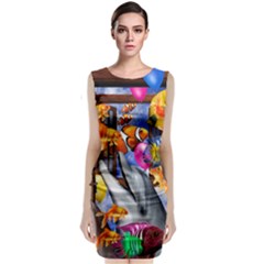 Outside The Window-swimming With Fishes Classic Sleeveless Midi Dress