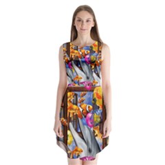 Outside The Window-swimming With Fishes Sleeveless Chiffon Dress  