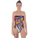 Outside The Window-swimming With Fishes Tie Back One Piece Swimsuit View1